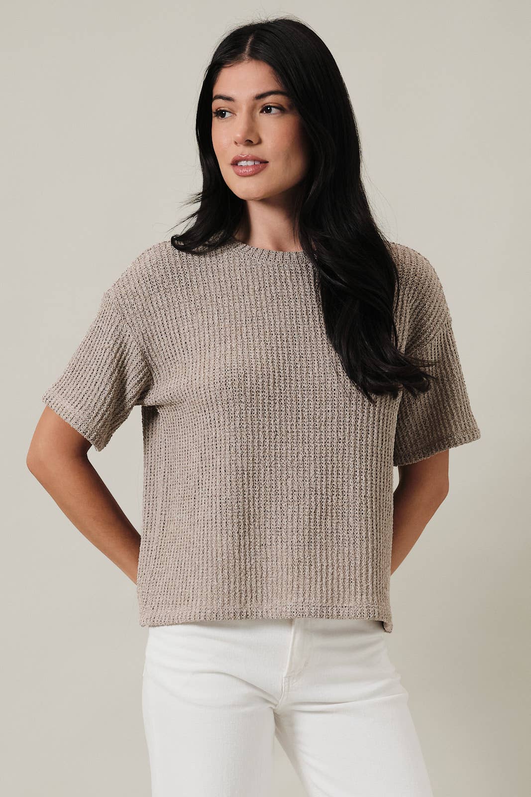 Oatmeal Coast Bouclé Top