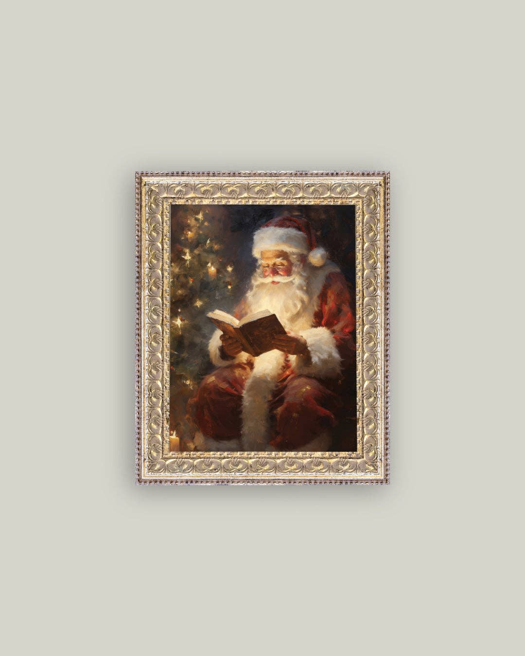 Classic Santa Framed Antique Art | 5x7