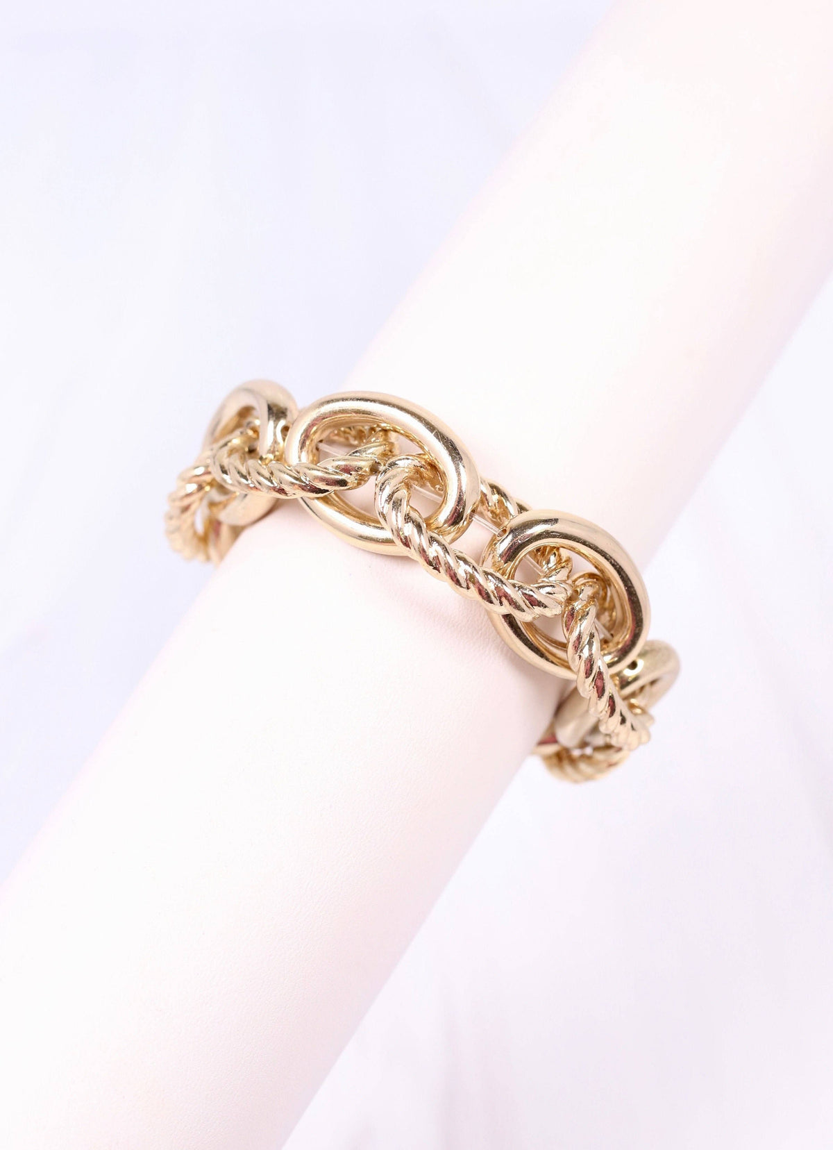 Gold Cates Link Stretch Bracelet