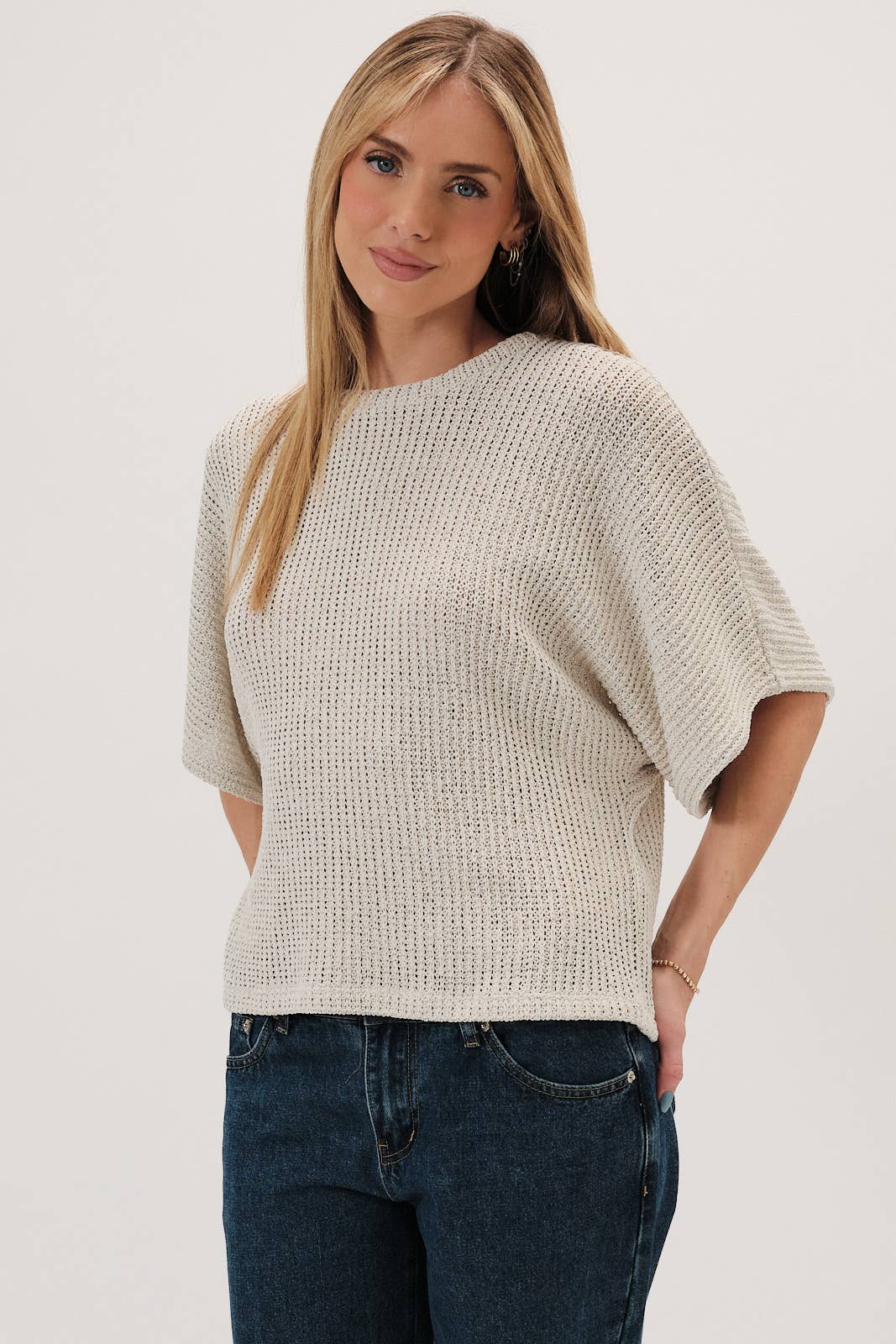 Natural Charm Bouclé Top