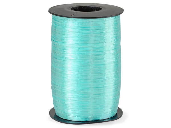 Pearlized Raffia Ribbon: Light Blue, 1 Pack, 100 yards