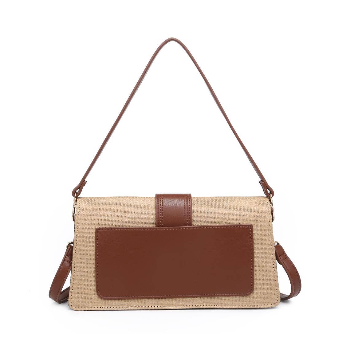 Violet - Straw Crossbody: Natural Tan