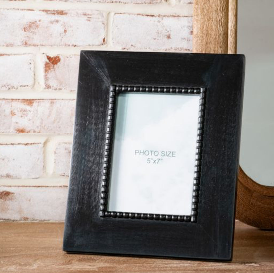 Black Bead Wood Photo Frame 5" X 7"