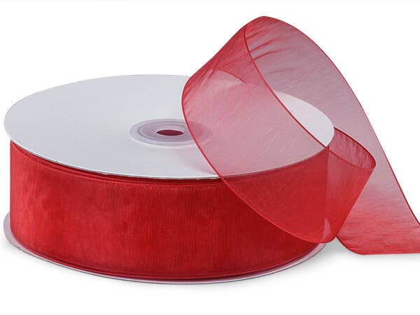 Sheer Organza Gift Packaging Ribbon: Ivory, 1 Pack, 1-1/2"x100 yards