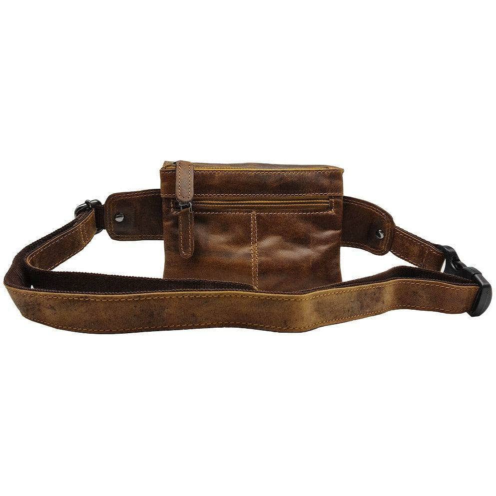 Leather Women Waist Pack Jax - Sandel: Brown