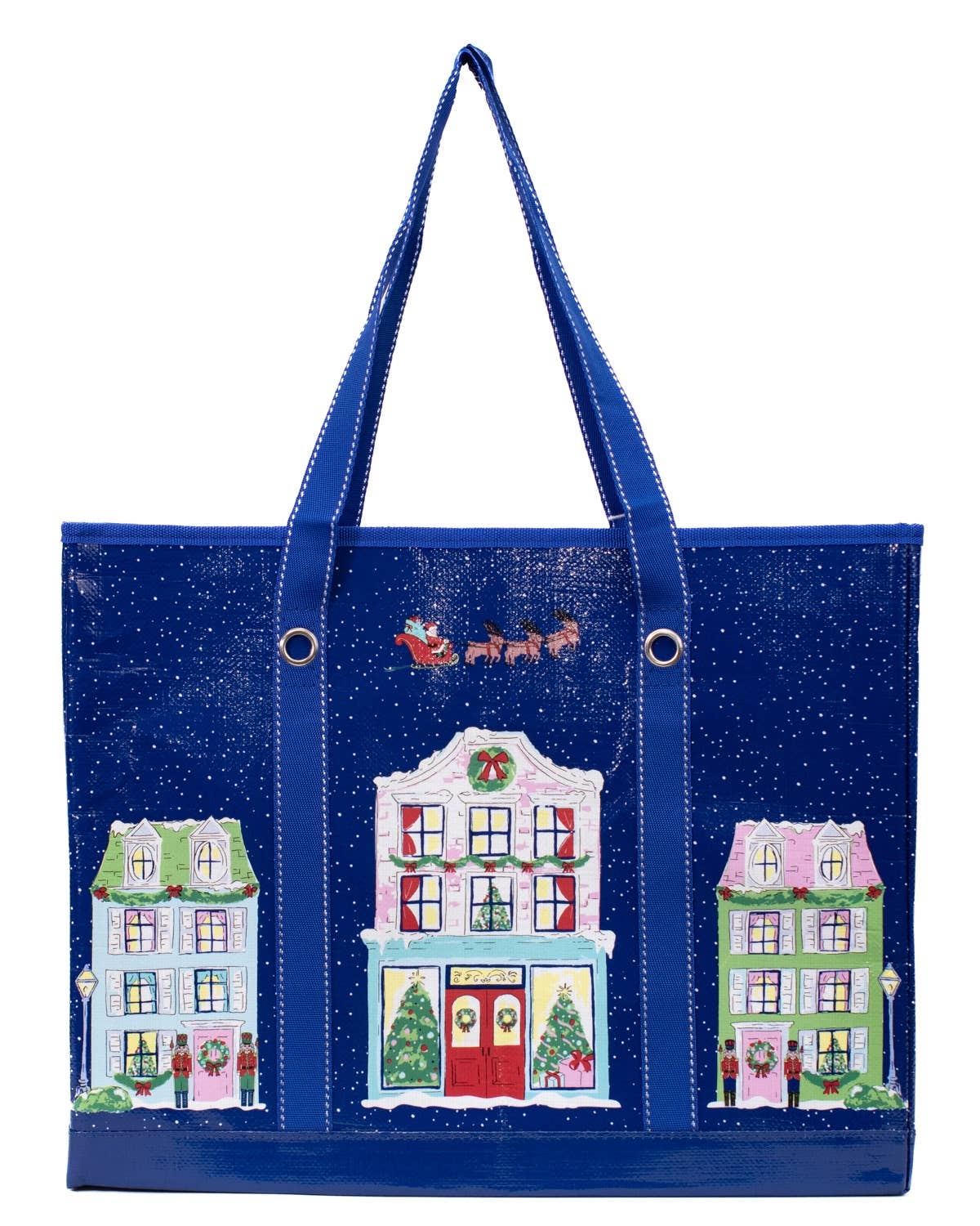 Christmas Village Market Tote | 18.5x14x8.5