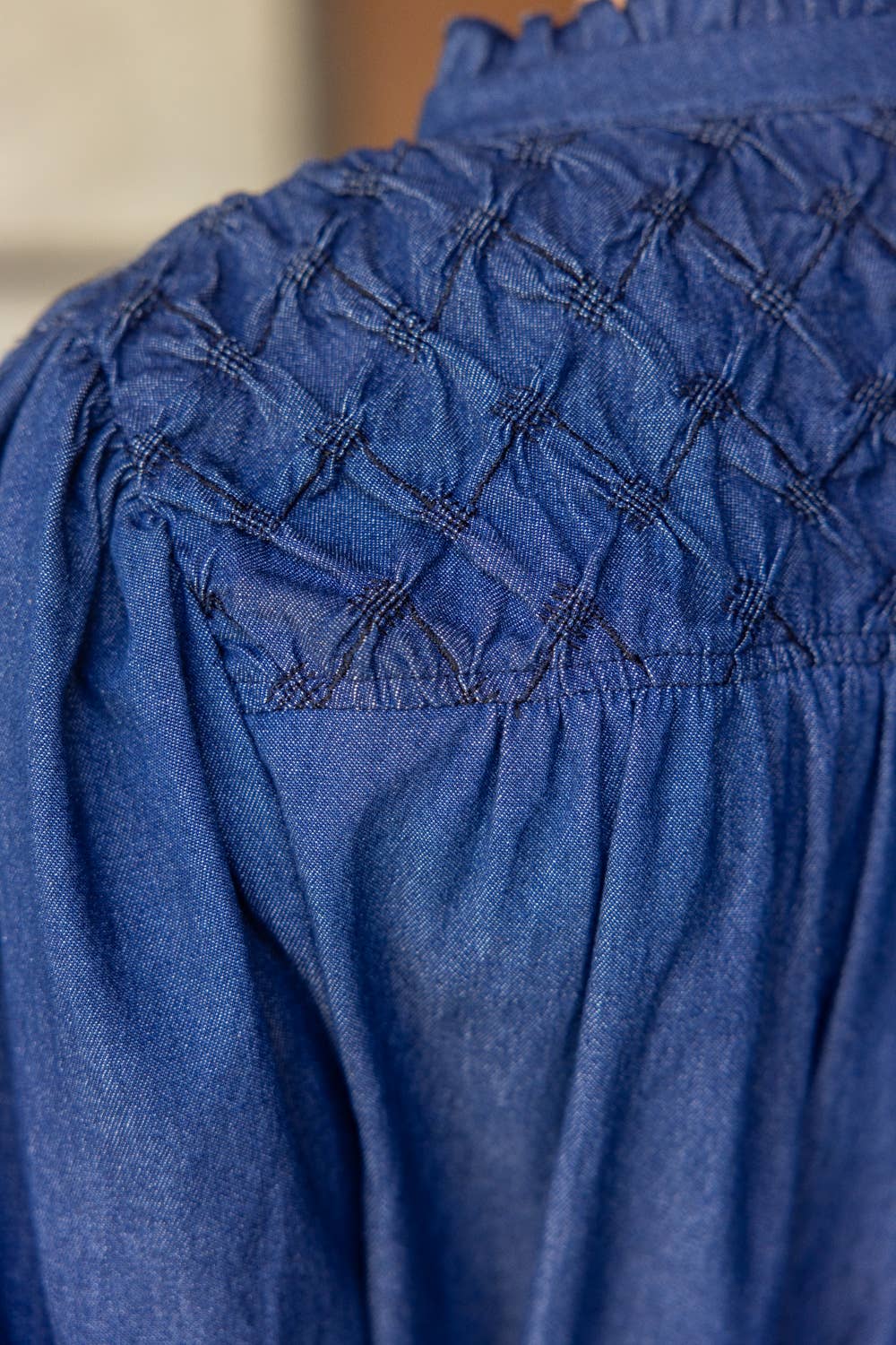 Indigo Diamond Yoke Top