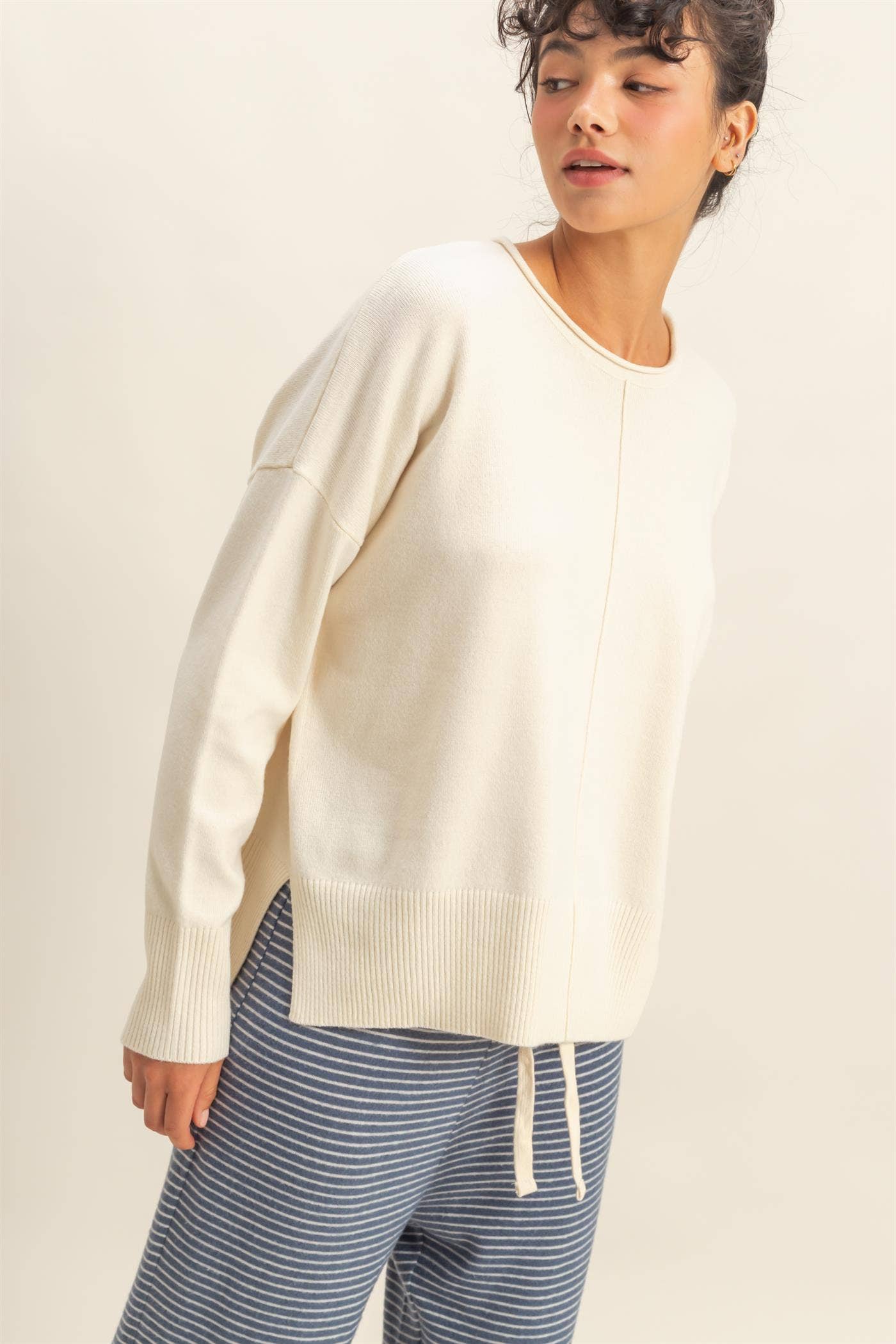 Minimal Muse Knit Sweater | Cream