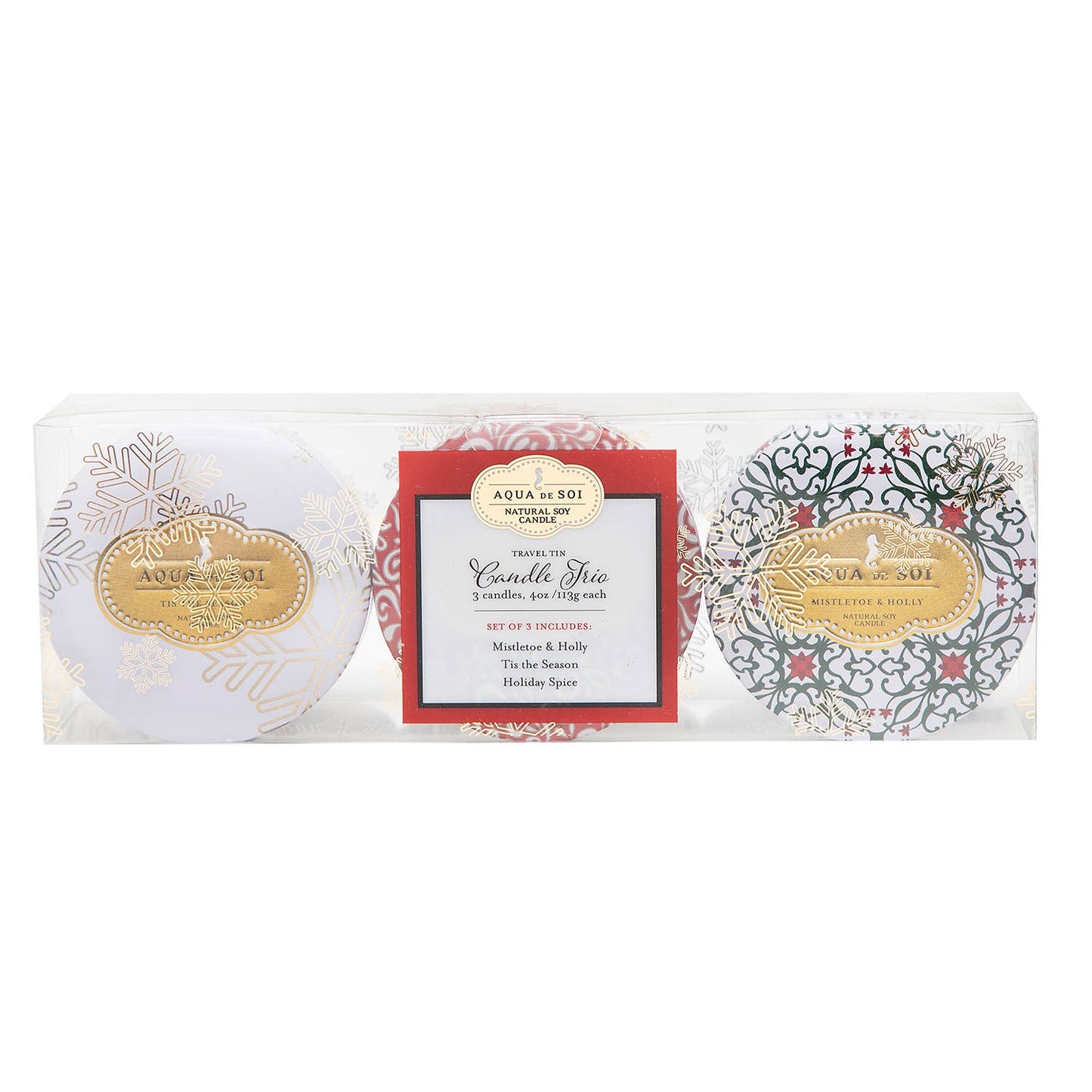 Holiday Trio Set of three 4 oz  Travel Tins