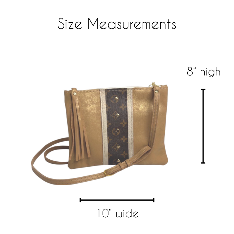 Caroline Crossbody In  Bronze Leather | Upcycled LV