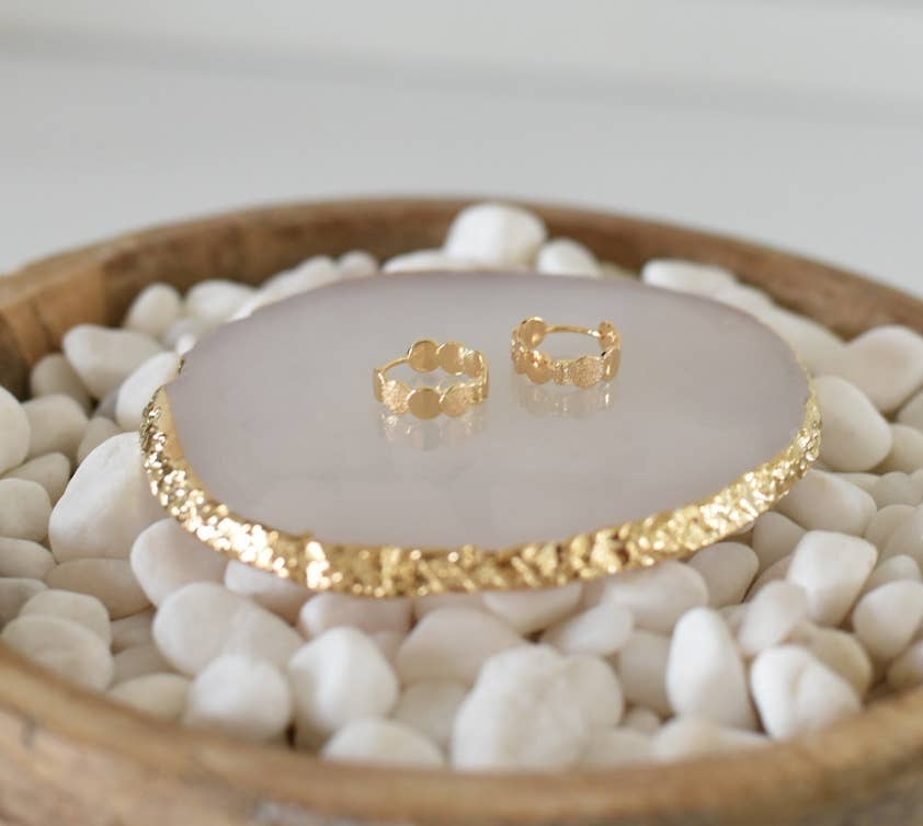 The  Grace hoops gold plated earrings