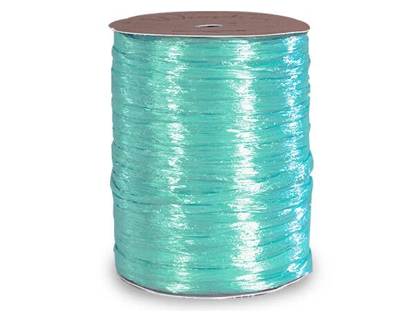 Pearlized Raffia Ribbon: Light Blue, 1 Pack, 100 yards