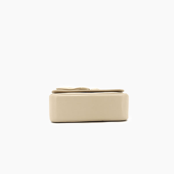 Elena Bow Shoulder Bag: Ivory