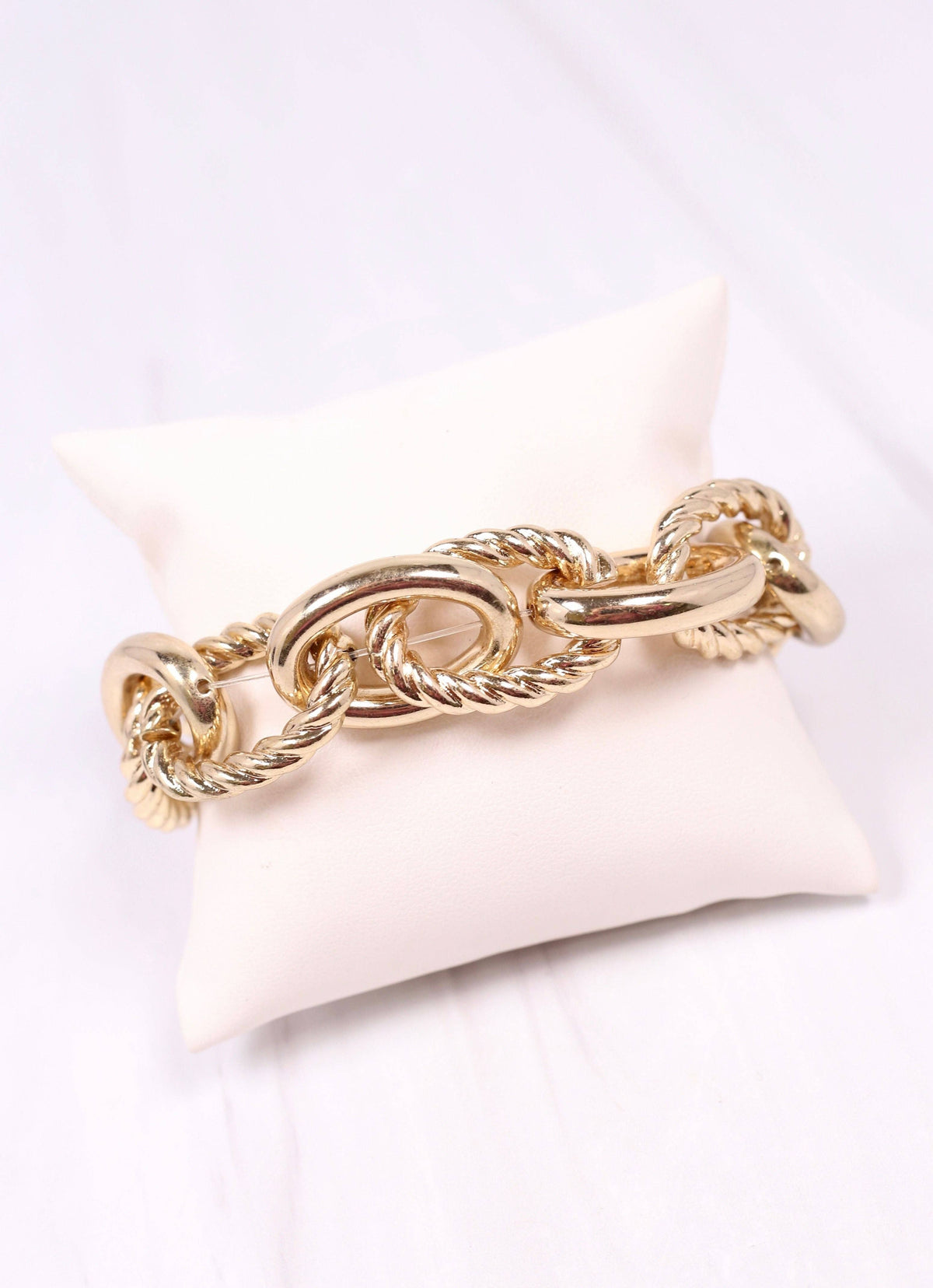 Gold Cates Link Stretch Bracelet