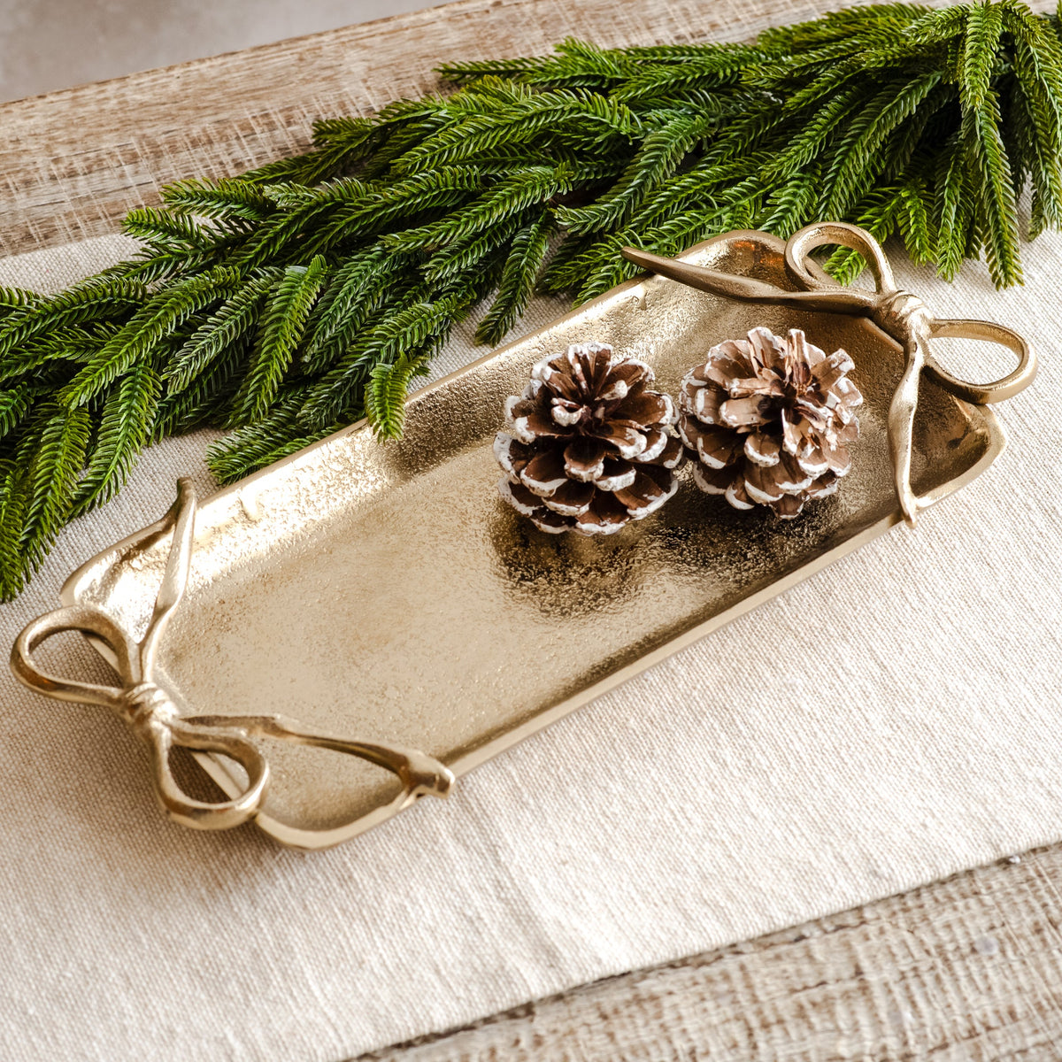Gold Bow Ribbon Tray