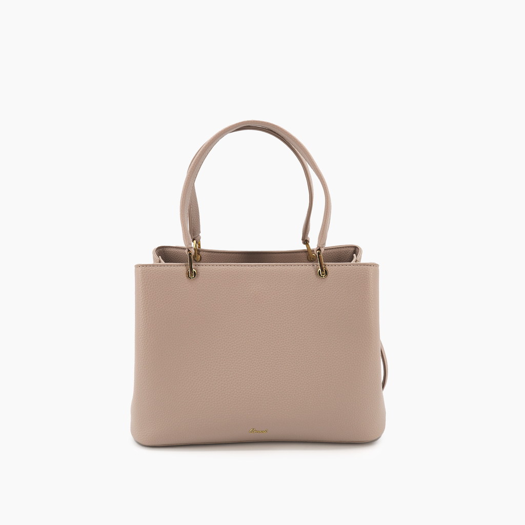 Jesse Bow Vegan Crossbody Bag: Beige