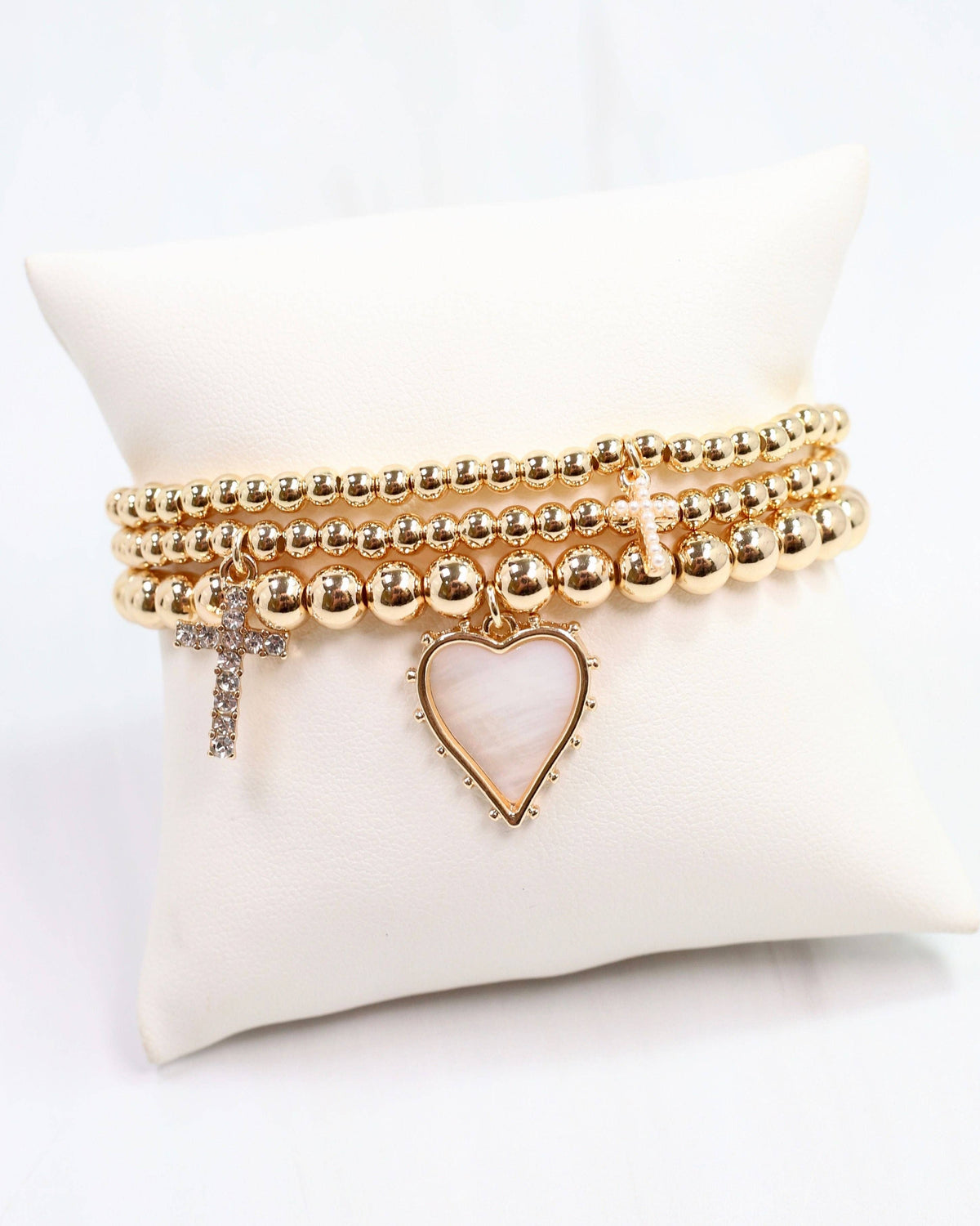 Aylin Gold Beaded Charm Bracelet