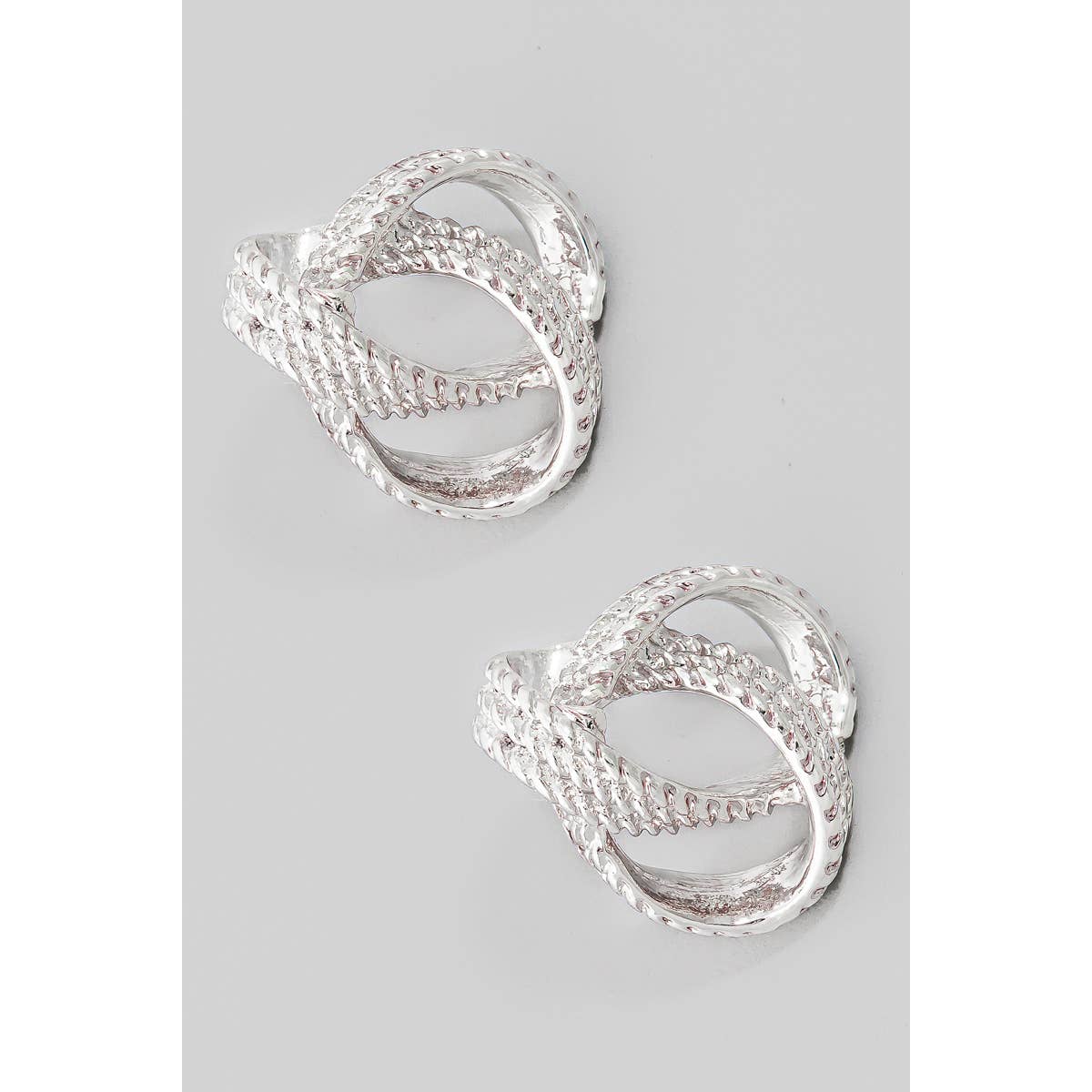 Three Row Ball Twist Earrings: G