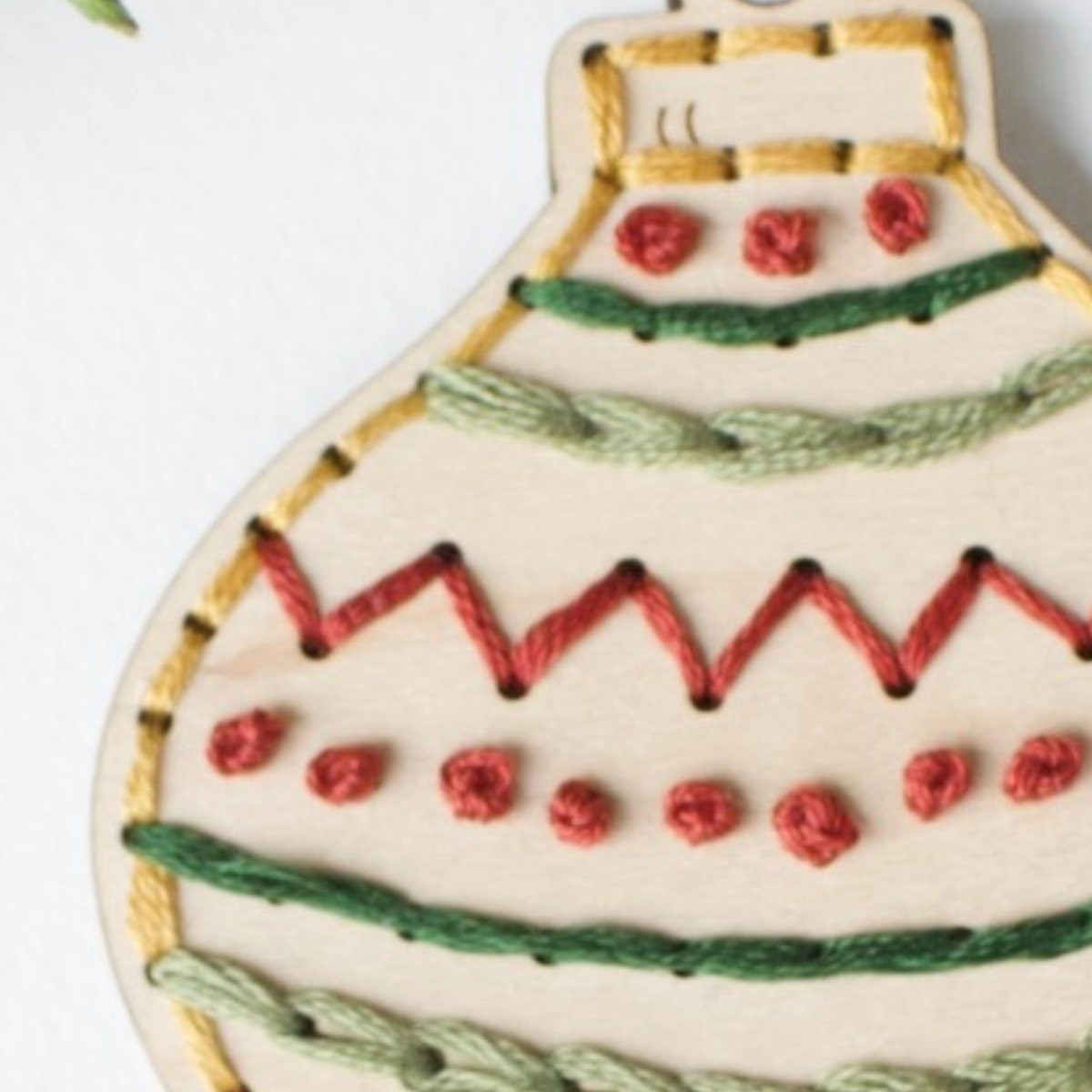 Vintage Glass Ornament Embroidery Kit – Christmas DIY Craft: Boxed