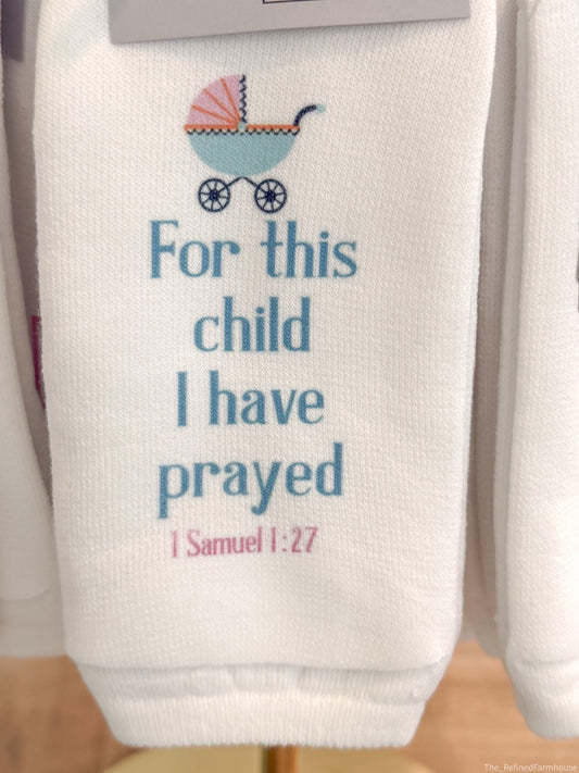 1Samuel 1:27 for this child socks