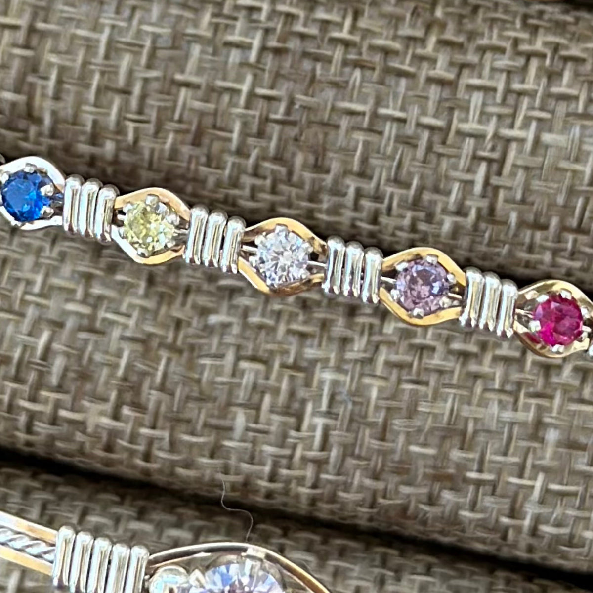 Custom Birthstone Bracelet with 4 stones
