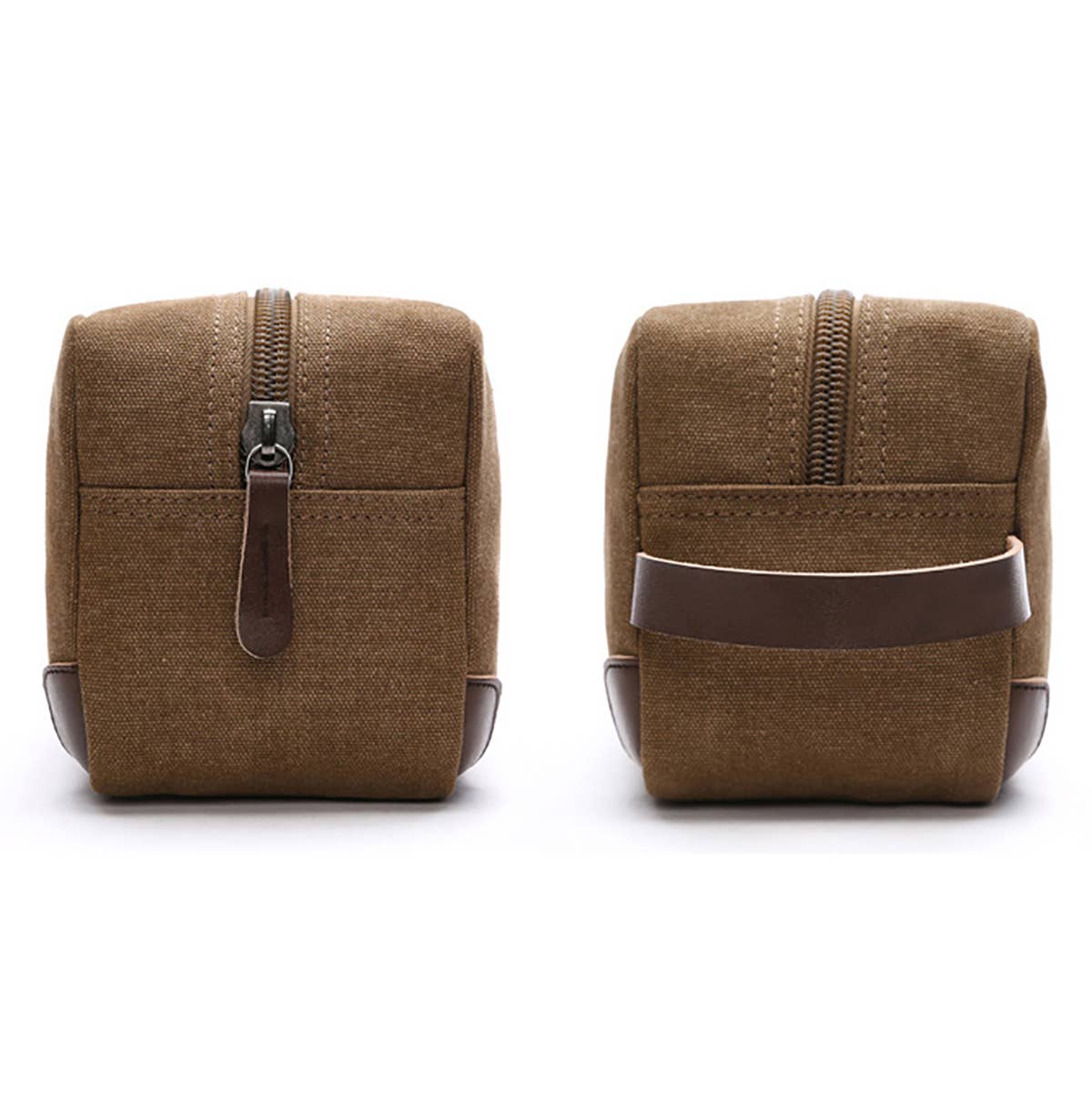 Canvas and Leather Dopp: Brown