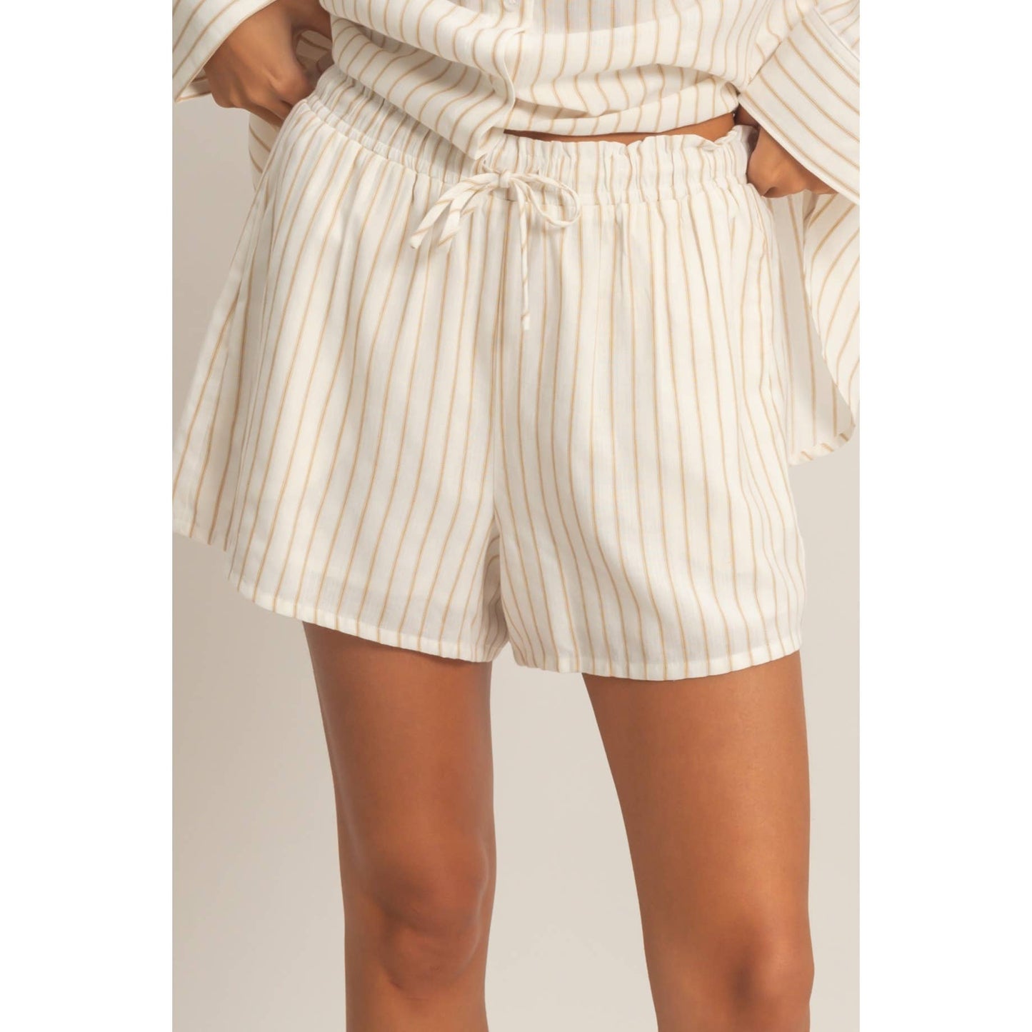 Harbor Stripe Pull-On Shorts