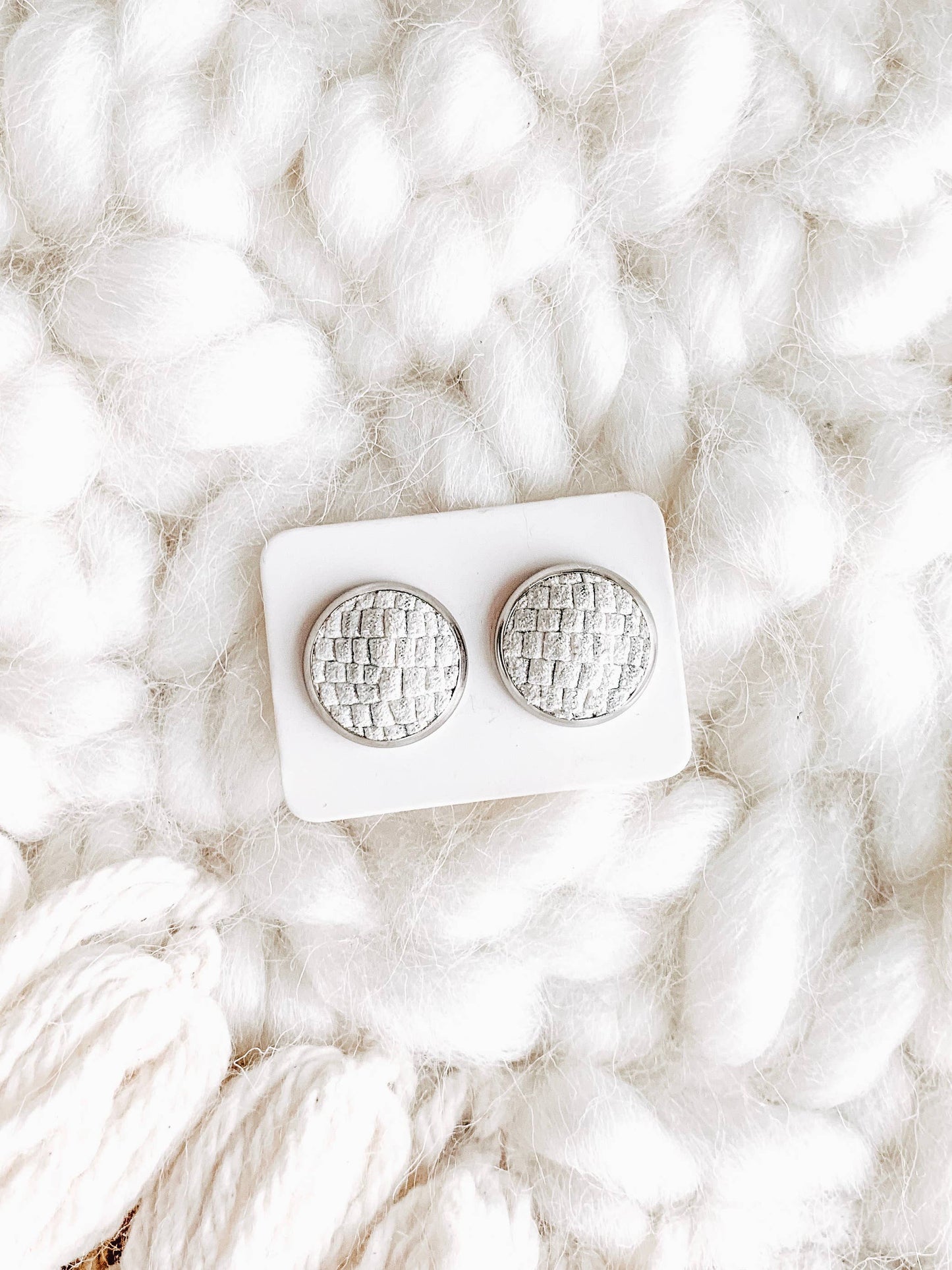 Tinsel Leather Earrings