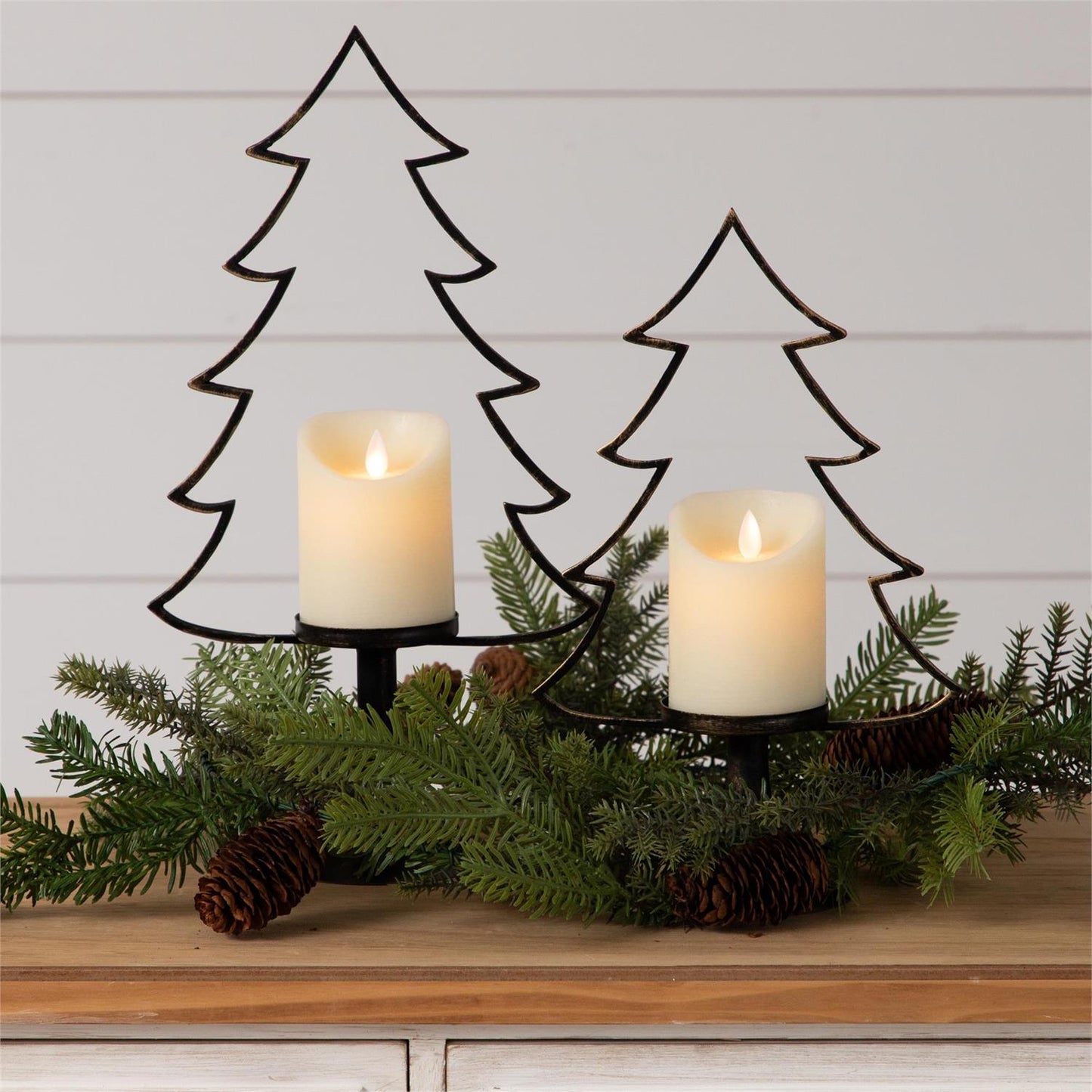 Metal Christmas Tree Silhouette Candle Holder (2 sizes sold separately)