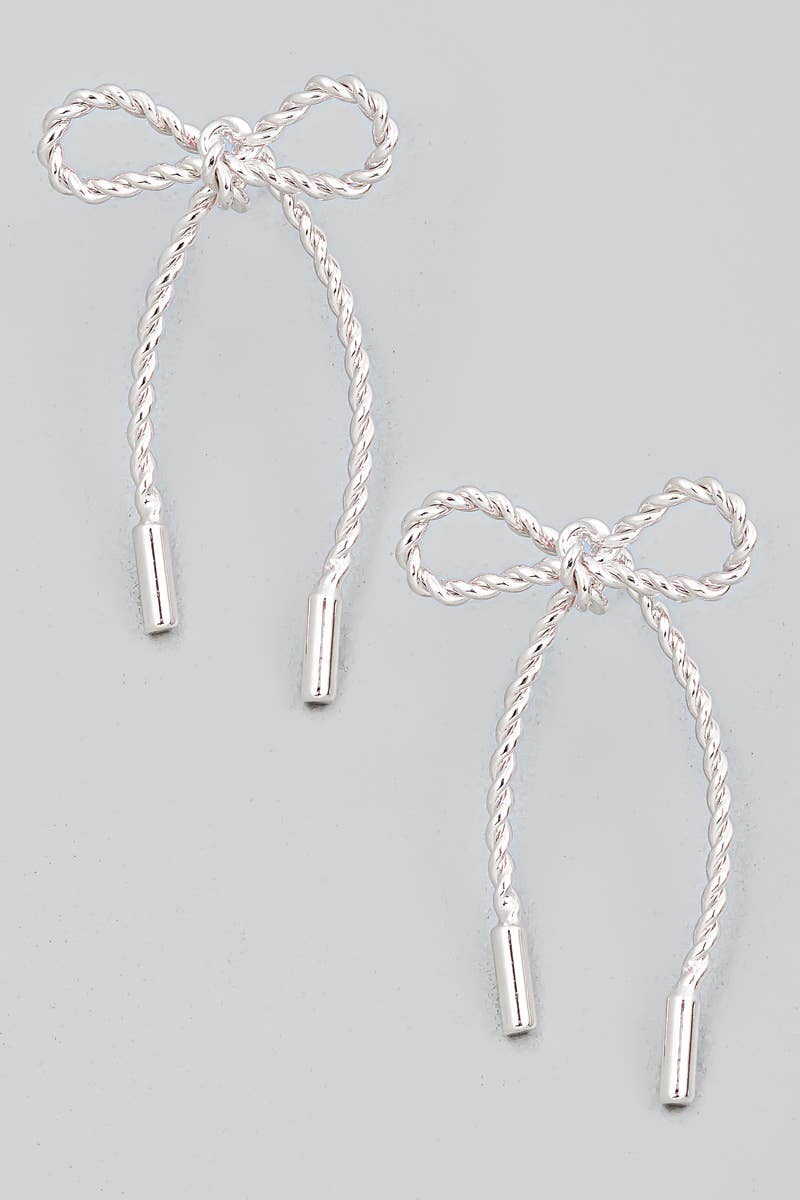 Twisted Bow Tie Earrings: G