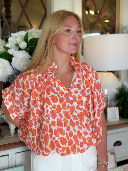 The Sunset Leopard Top