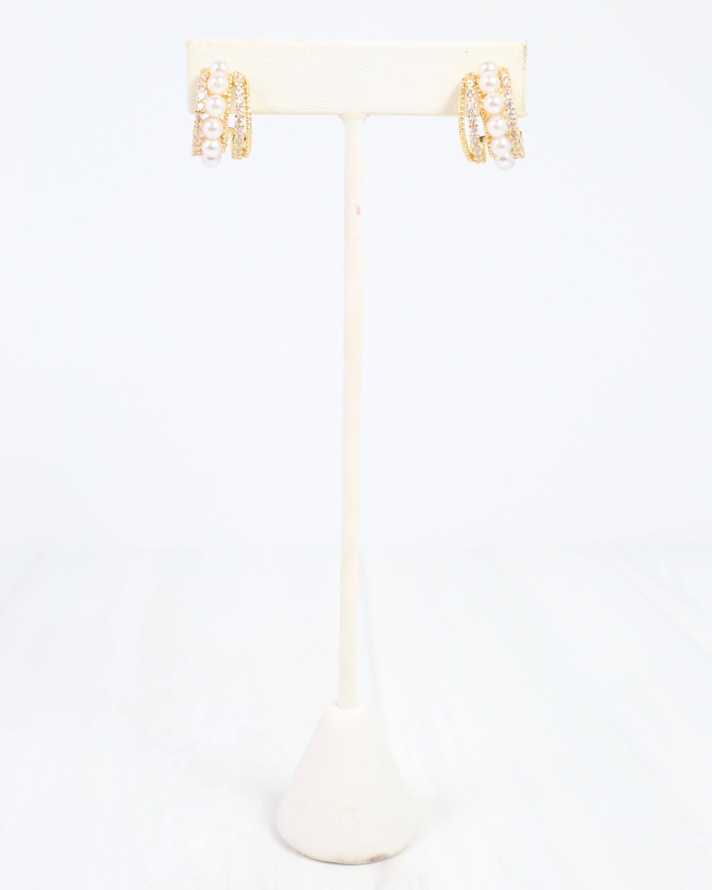 Peterson Pearl Layered Hoop Earring Gold
