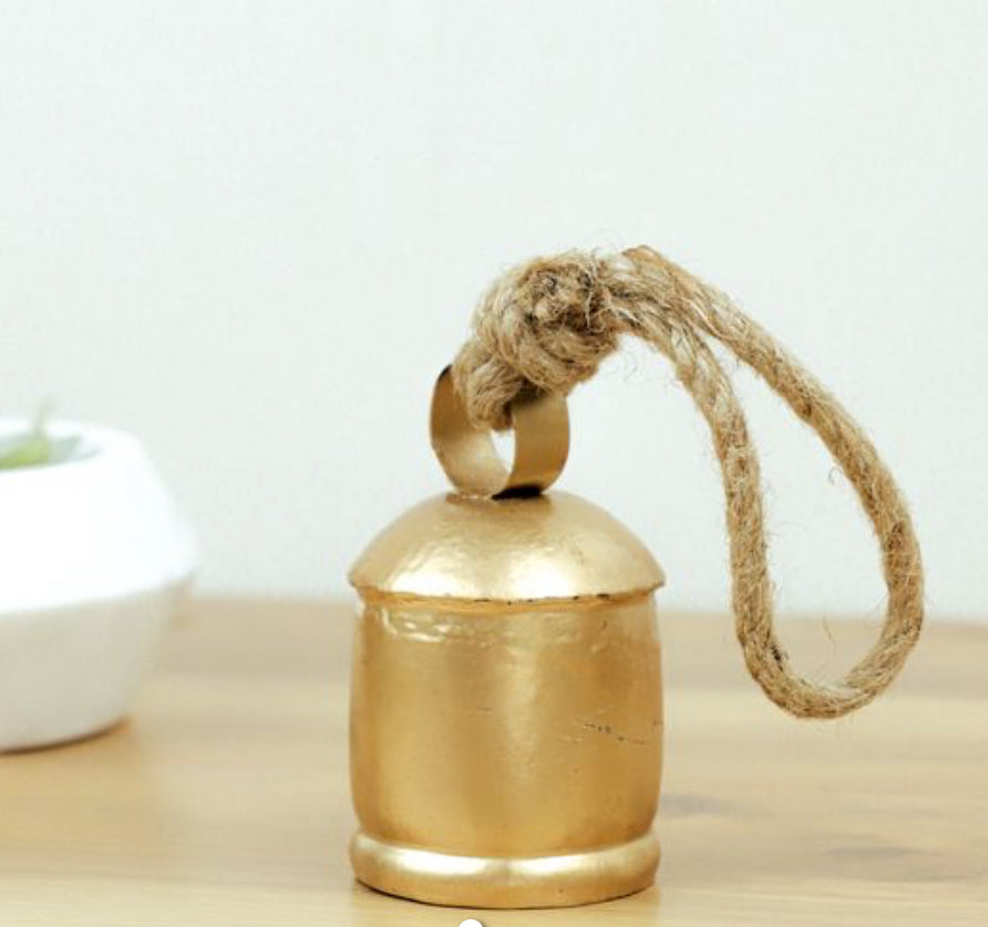 Golden Farmhouse Cowbell