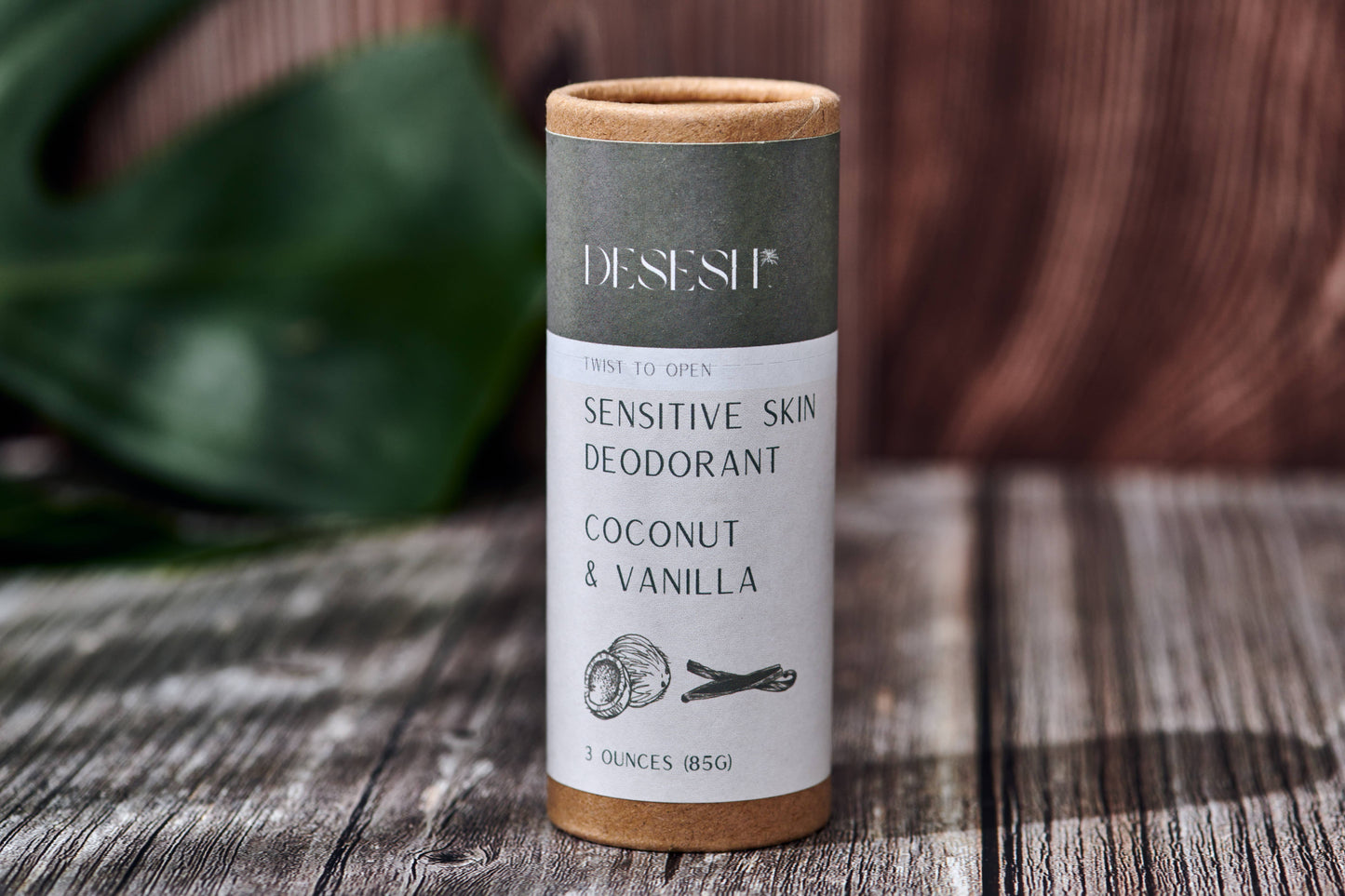 Natural Sensitive Deodorant (Aluminum Free, No Baking Soda): Coconut & Vanilla