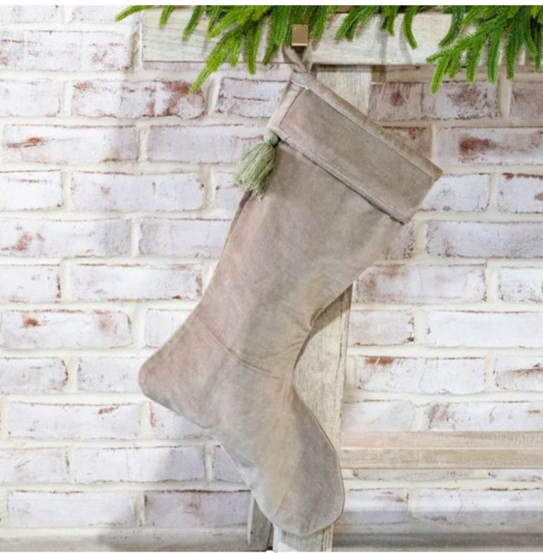 Toffee Velvet Stocking – 18.5"