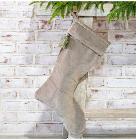 Toffee Velvet Stocking – 18.5"