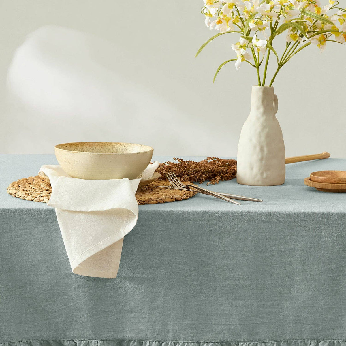 Corcovado Tablecloth (Slate Blue): 60" round