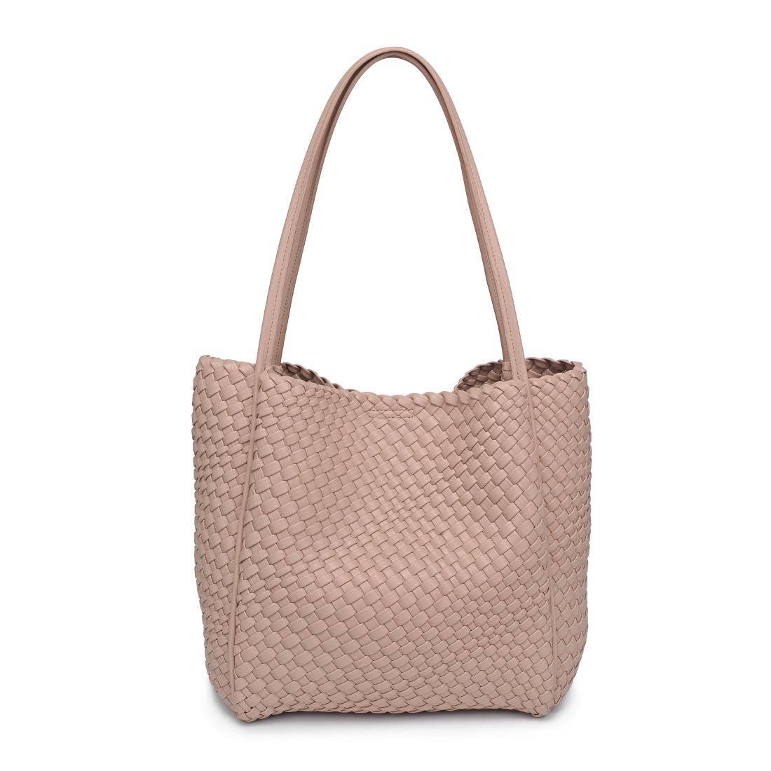 Gladys Woven Tote: Nude