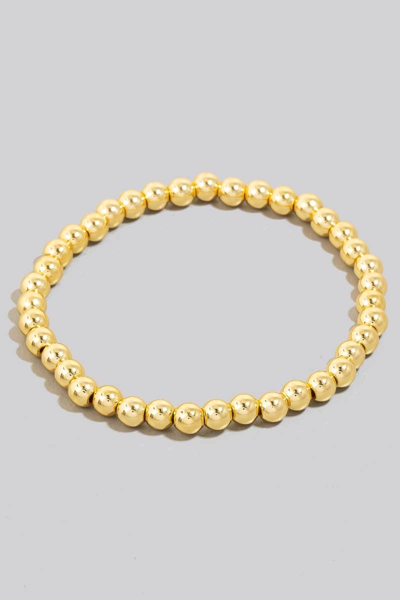 Stainless Steel Ball Beaded Elastic Bracelet: SB