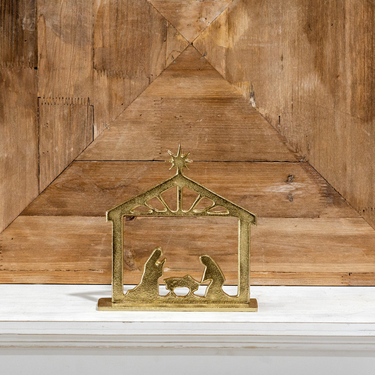 8" Gold Table top Nativity