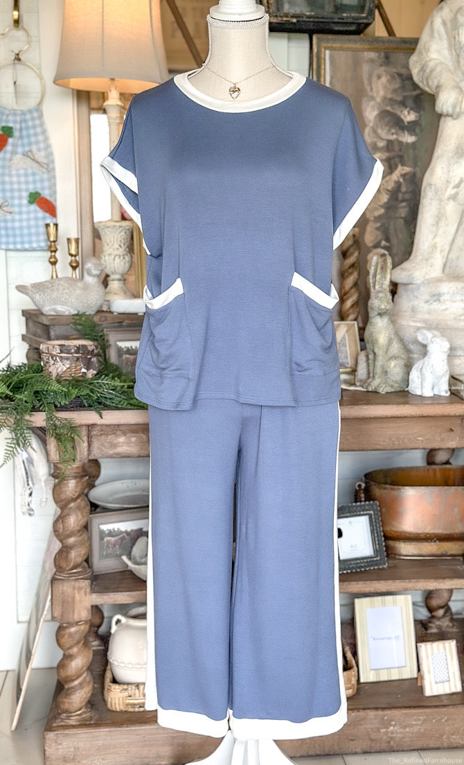 Vintage Denim/Ivory Track Set