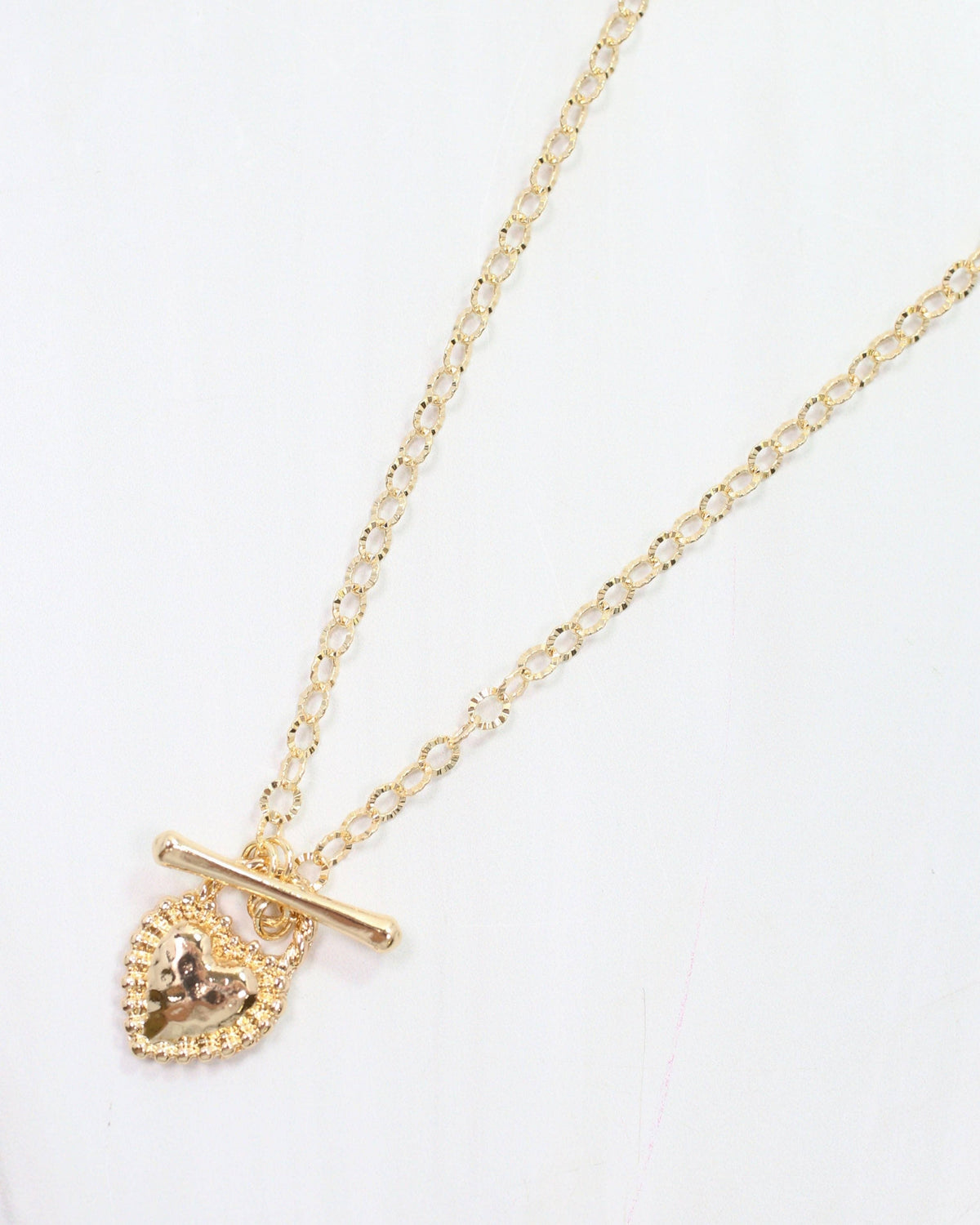 Willis Heart Charm Necklace Gold