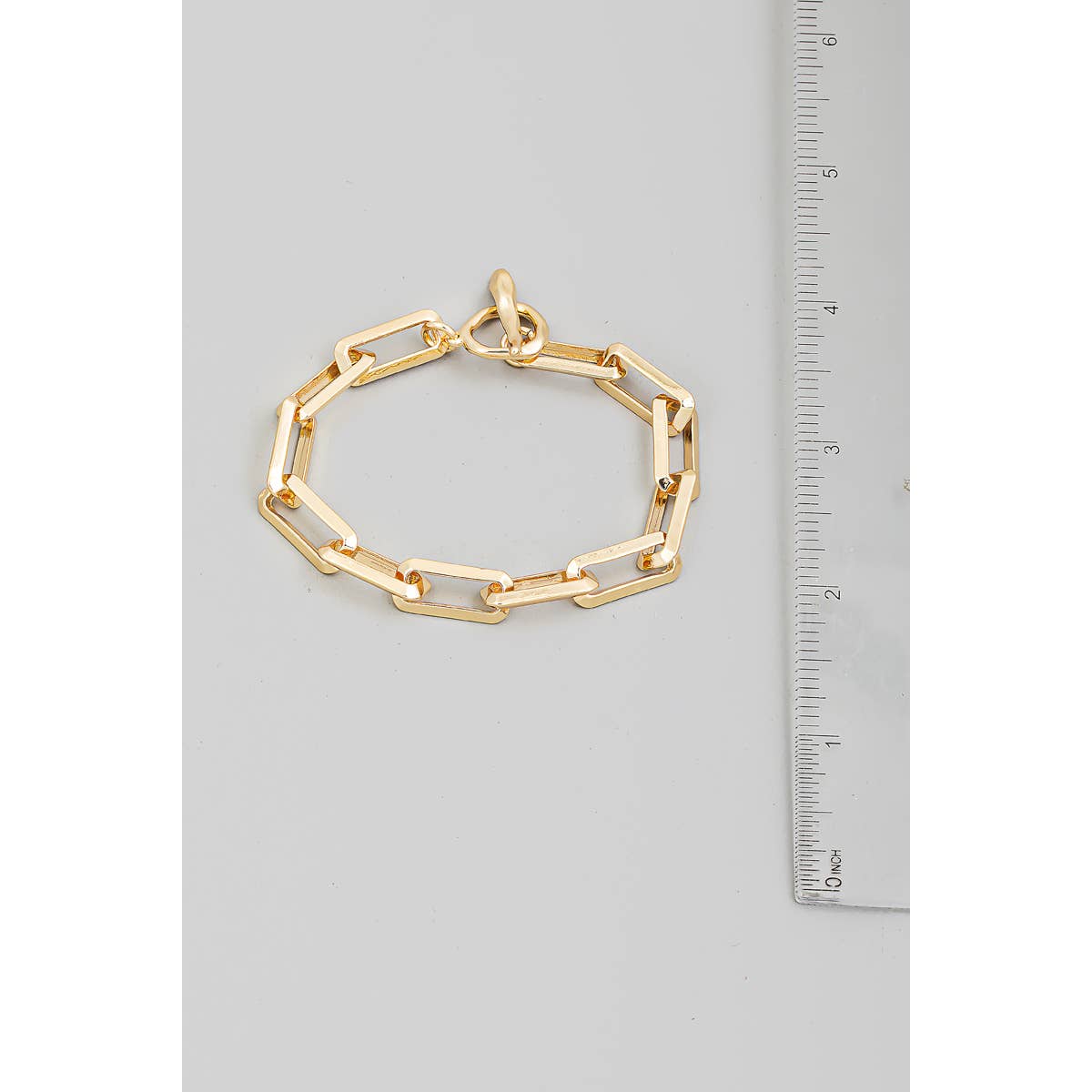 Rectangle Toggle Chain Bracelet: G