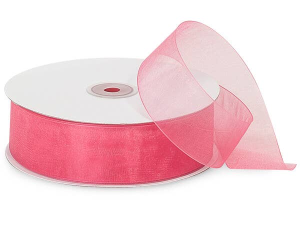 Sheer Organza Gift Packaging Ribbon: Denim Blue, 1 Pack, 7/8"x100 yards