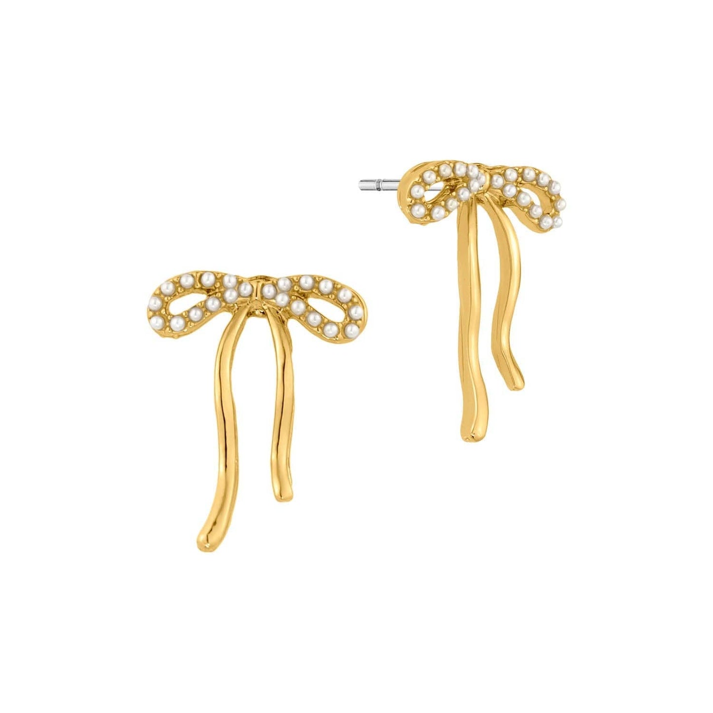 Gold Bow with Pearl Accents