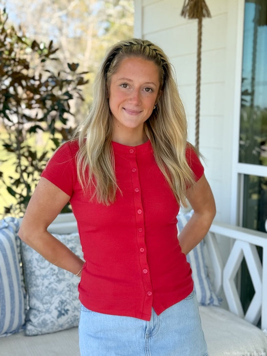 The Ruby Button Top