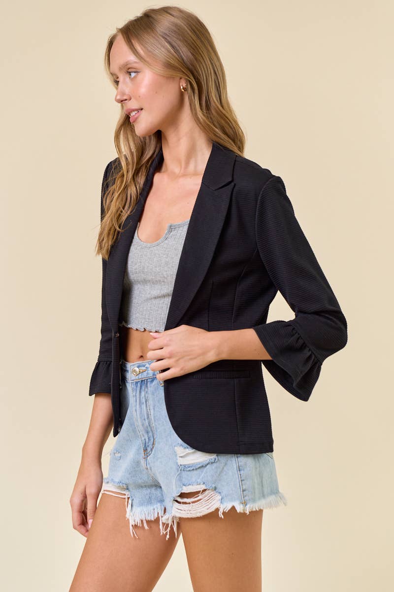Harper Ruffle Cuff Blazer
