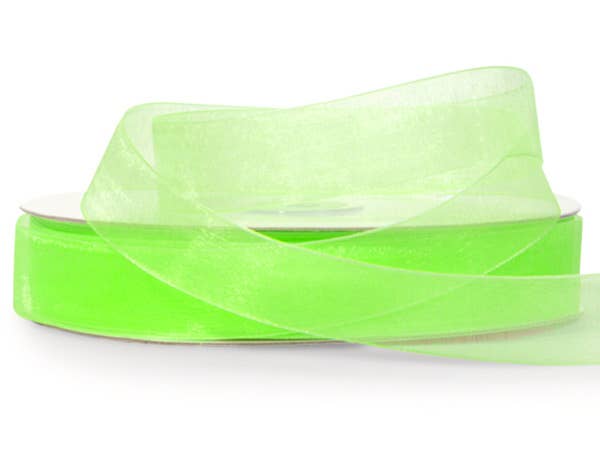 Sheer Organza Gift Packaging Ribbon: Denim Blue, 1 Pack, 7/8"x100 yards