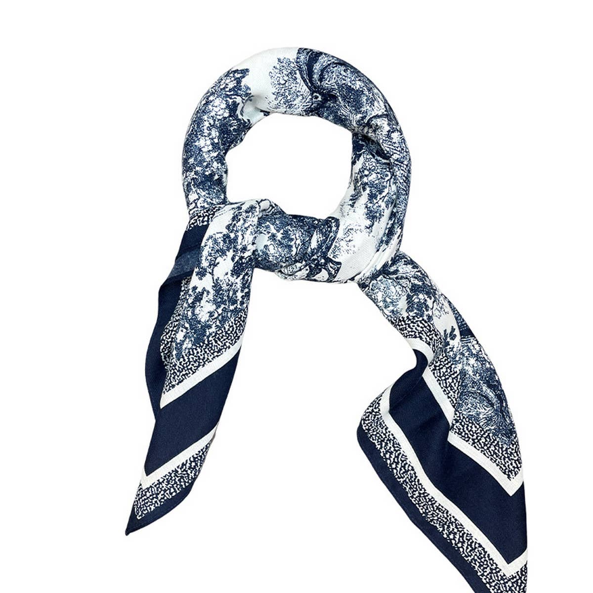 Ink Art Velvet Scarf |  Blue