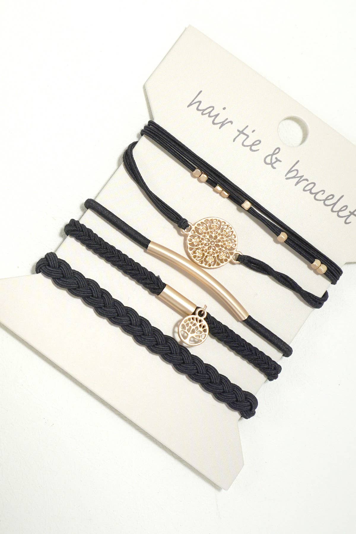 Knot Bracelet Hair Ties- Black